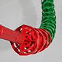 Schwimmleine mit roten und grünen Disks, Link zu vergrößerter Darstellung 